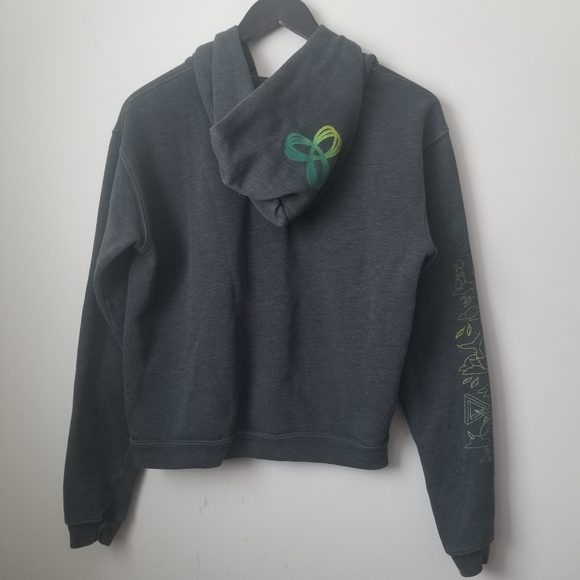 Tna aritzia unisex grey tna spellout zip up hoodie - Picture 2 of 10